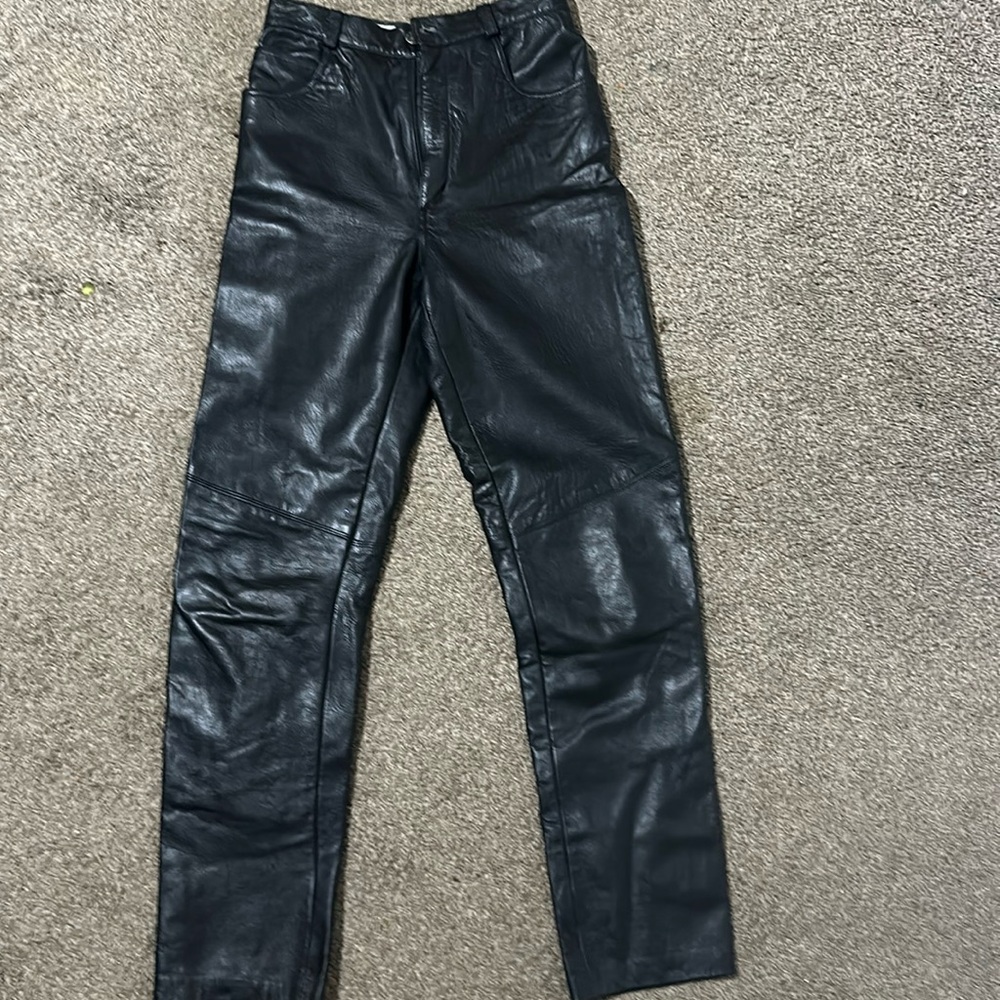 Vintage Leather Pants star accents